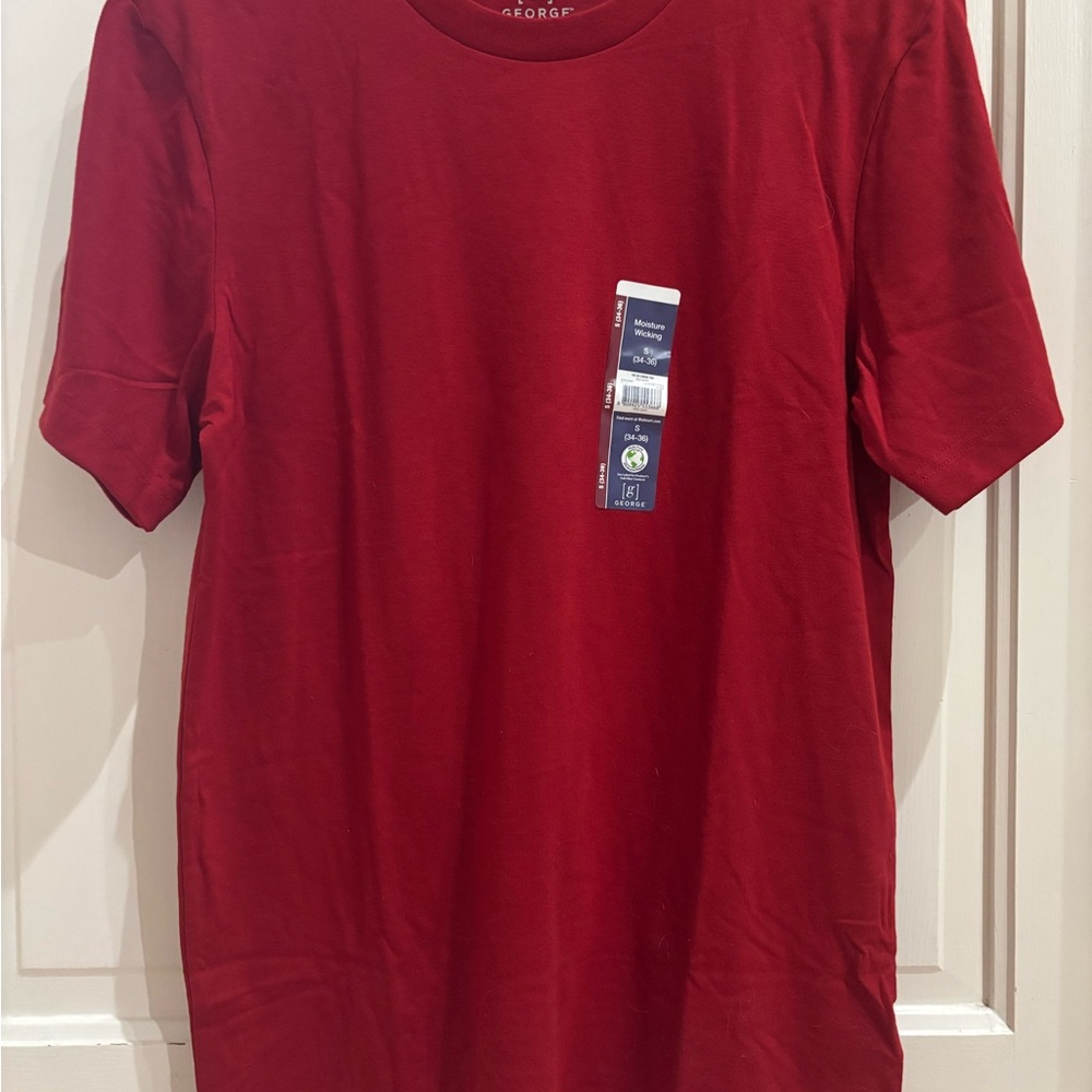 George Men's Classic Red Short Sleeve Tee